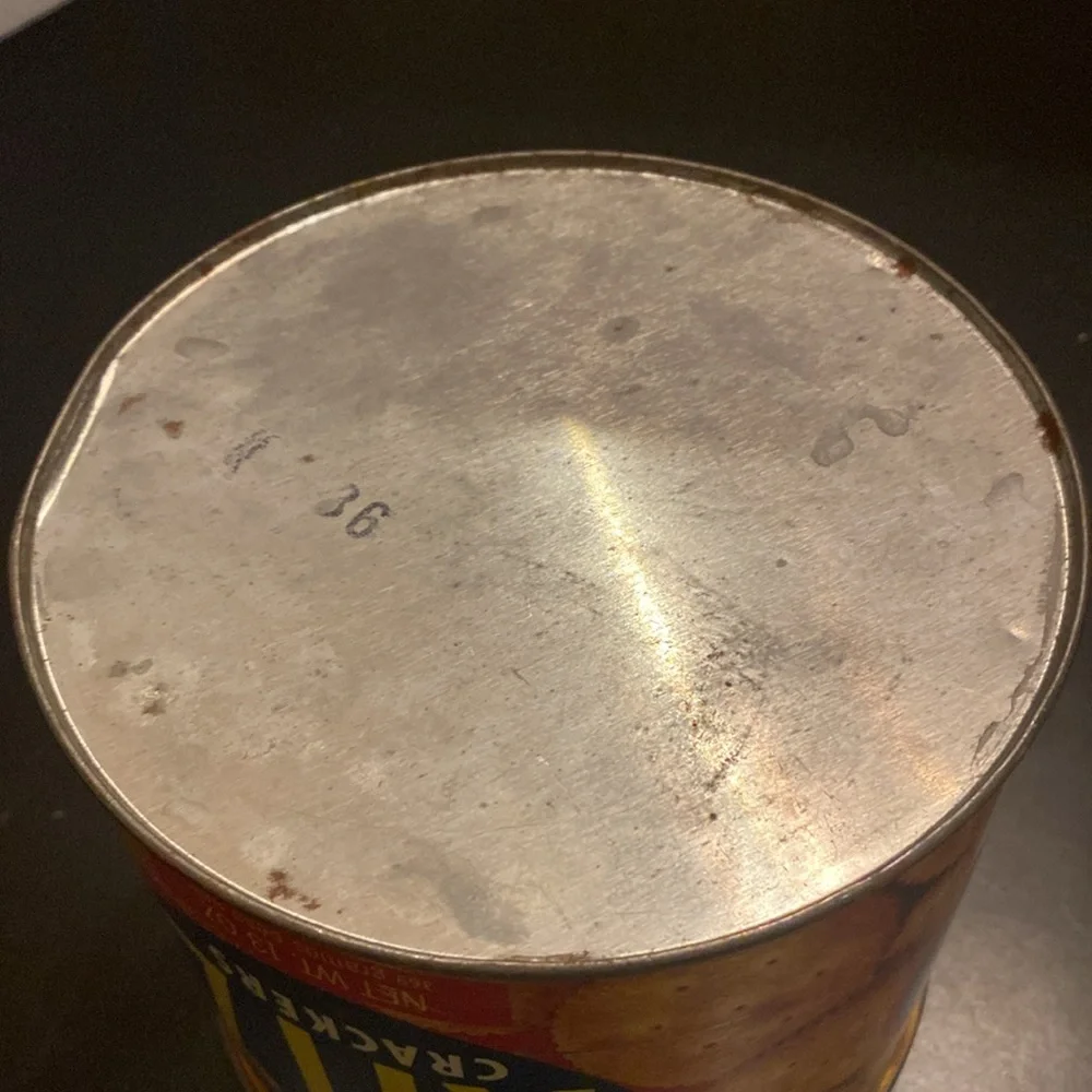 VTG Nabisco Ritz Crackers tin collectible kitchen storage 6”